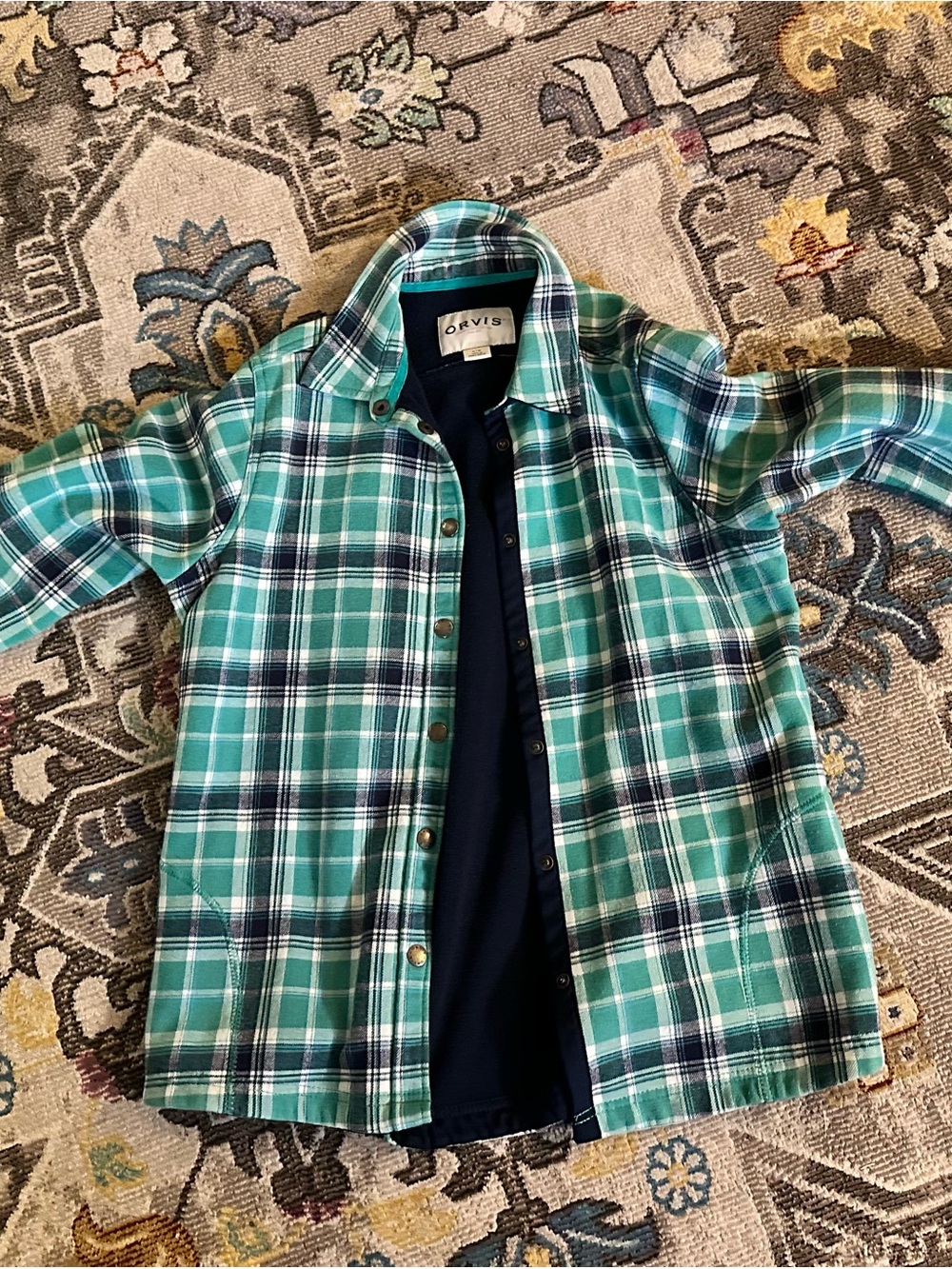 Orvis Women's Fleece-Lined Flannel Shirt Jacket (Shacket)